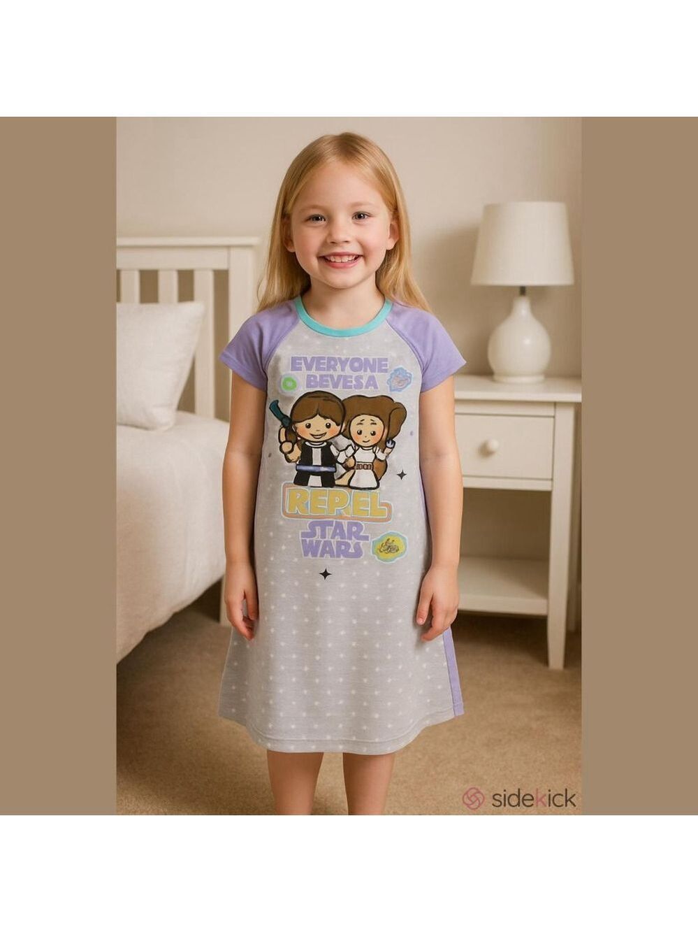 Star Wars Girls Nightgown Han Solo Leia Size 10 Pajama Dress